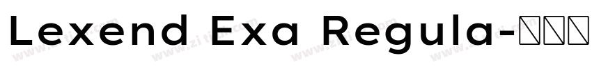 Lexend Exa Regula字体转换